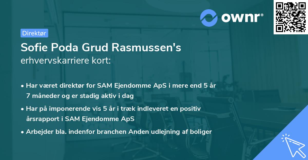 Sofie Poda Grud Rasmussen's erhvervskarriere kort