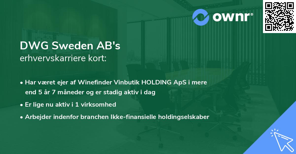 DWG Sweden AB's erhvervskarriere kort