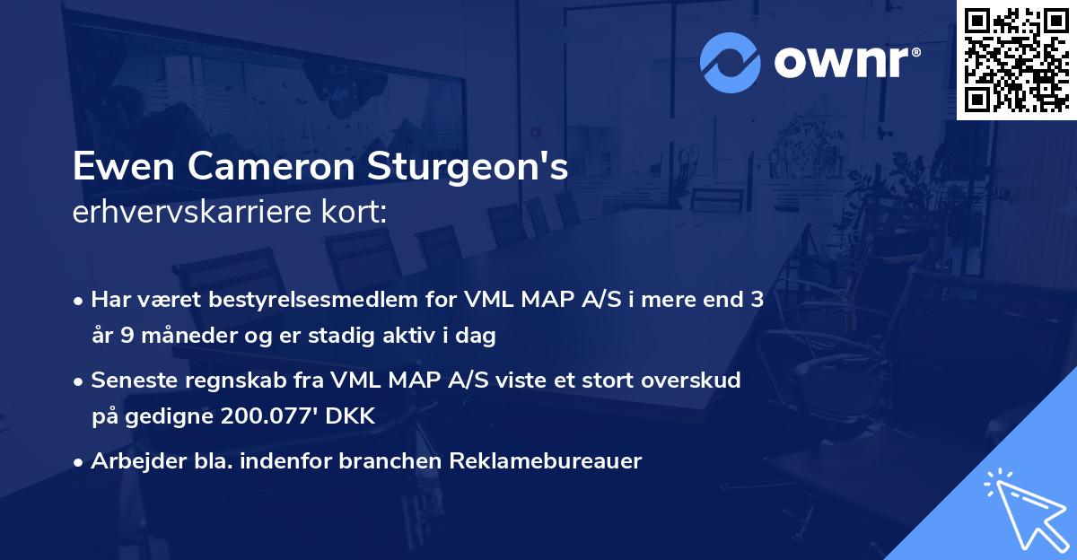 Ewen Cameron Sturgeon's erhvervskarriere kort