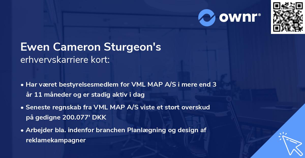 Ewen Cameron Sturgeon's erhvervskarriere kort