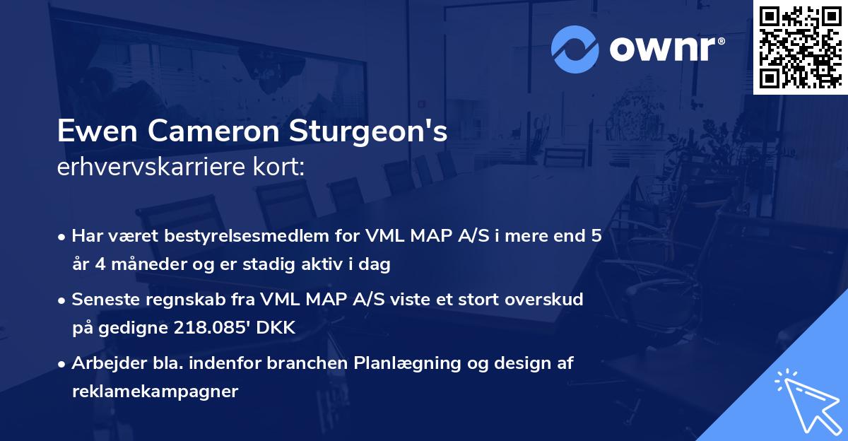 Ewen Cameron Sturgeon's erhvervskarriere kort