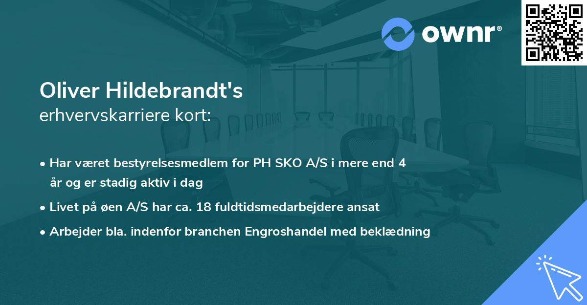 Oliver Hildebrandt's erhvervskarriere kort