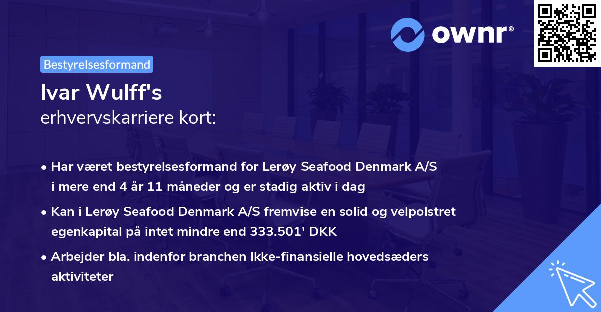 Ivar Wulff's erhvervskarriere kort