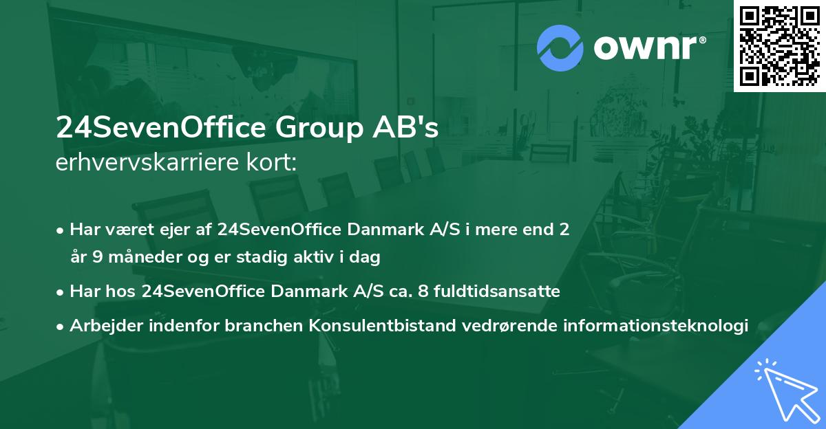 24SevenOffice Group AB's erhvervskarriere kort