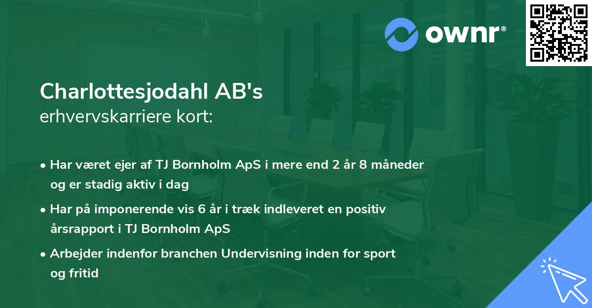Charlottesjodahl AB's erhvervskarriere kort