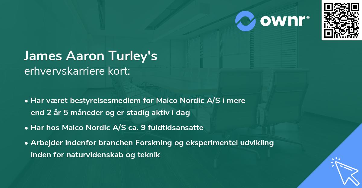 James Aaron Turley's erhvervskarriere kort