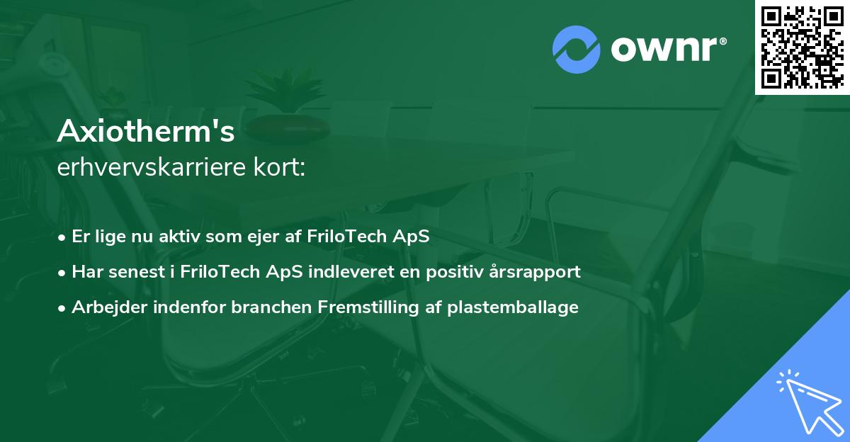 Axiotherm's erhvervskarriere kort