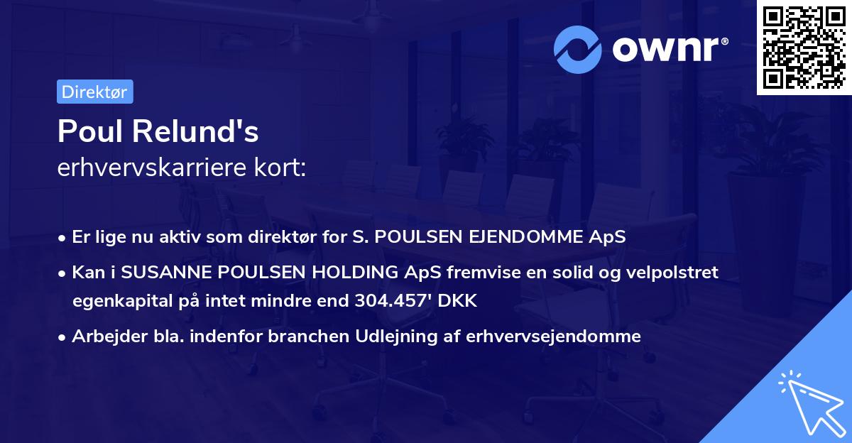 Poul Relund's erhvervskarriere kort