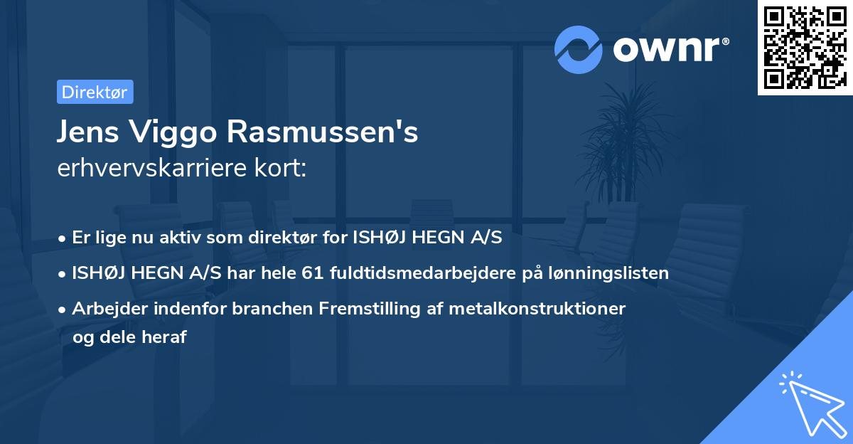 Jens Viggo Rasmussen's erhvervskarriere kort