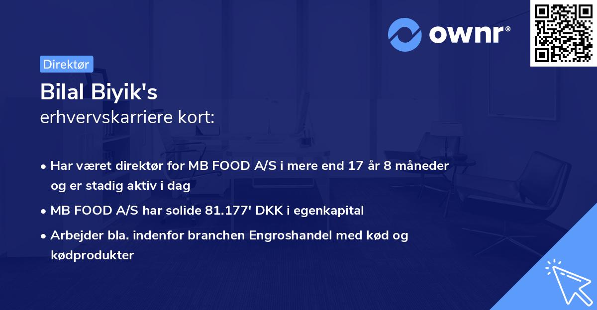 Bilal Biyik's erhvervskarriere kort