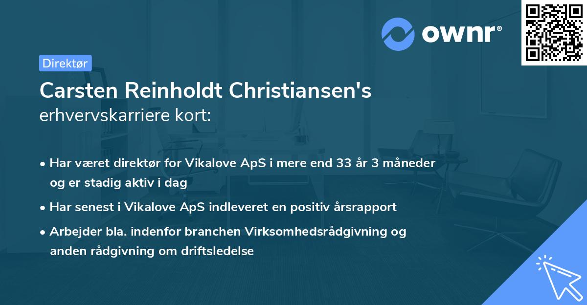 Carsten Reinholdt Christiansen's erhvervskarriere kort