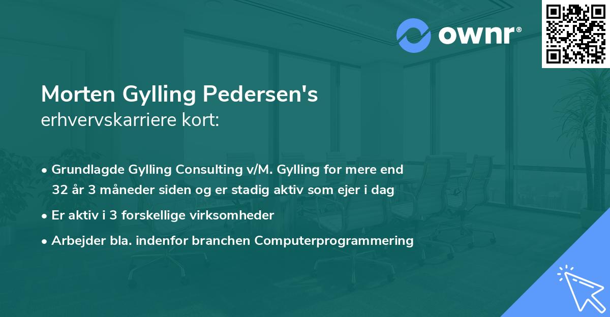 Morten Gylling Pedersen's erhvervskarriere kort