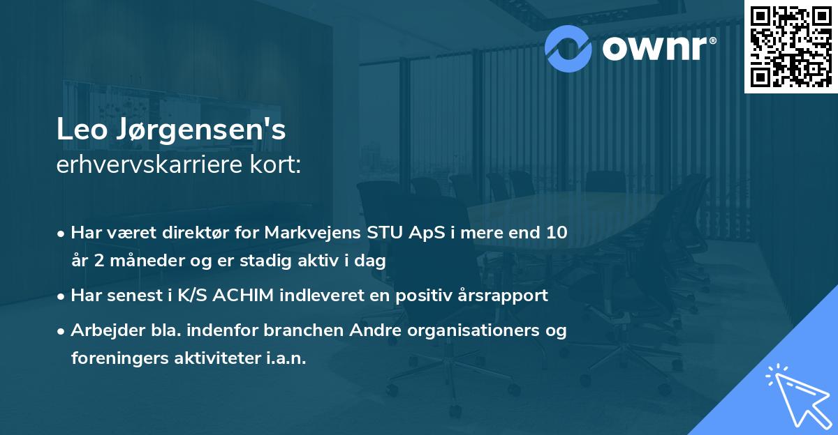 Leo Jørgensen's erhvervskarriere kort
