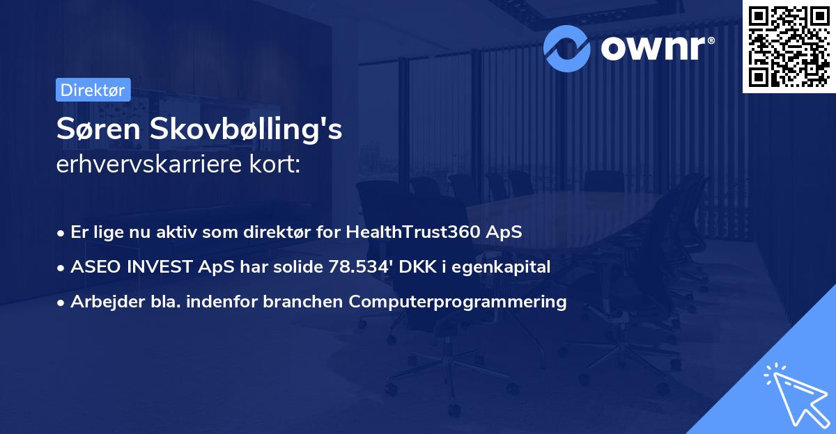 Søren Skovbølling's erhvervskarriere kort