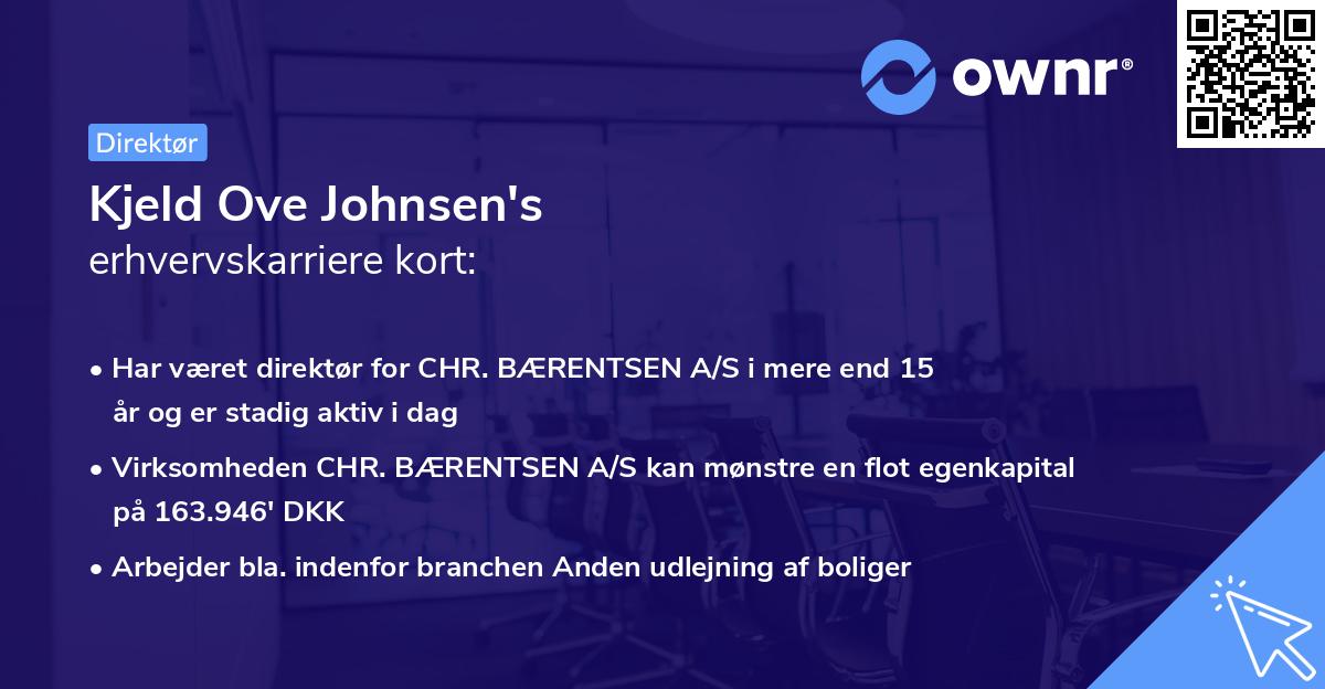 Kjeld Ove Johnsen's erhvervskarriere kort