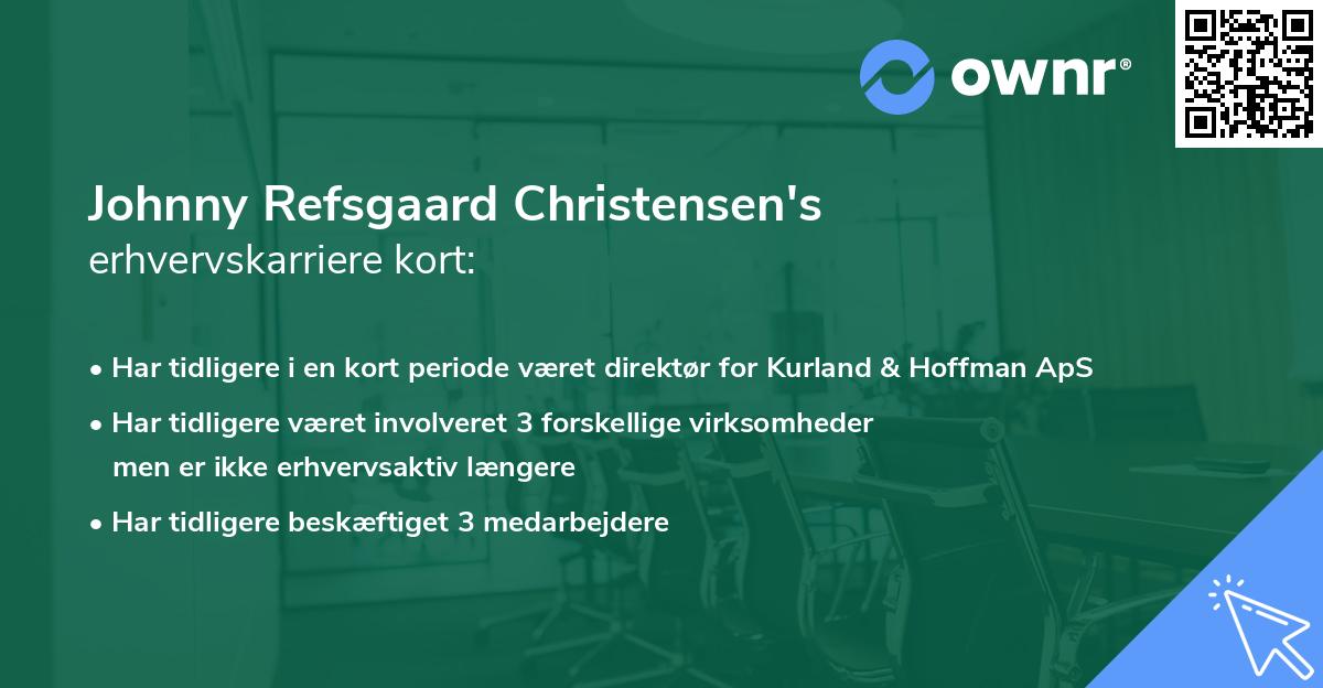 Johnny Refsgaard Christensen's erhvervskarriere kort