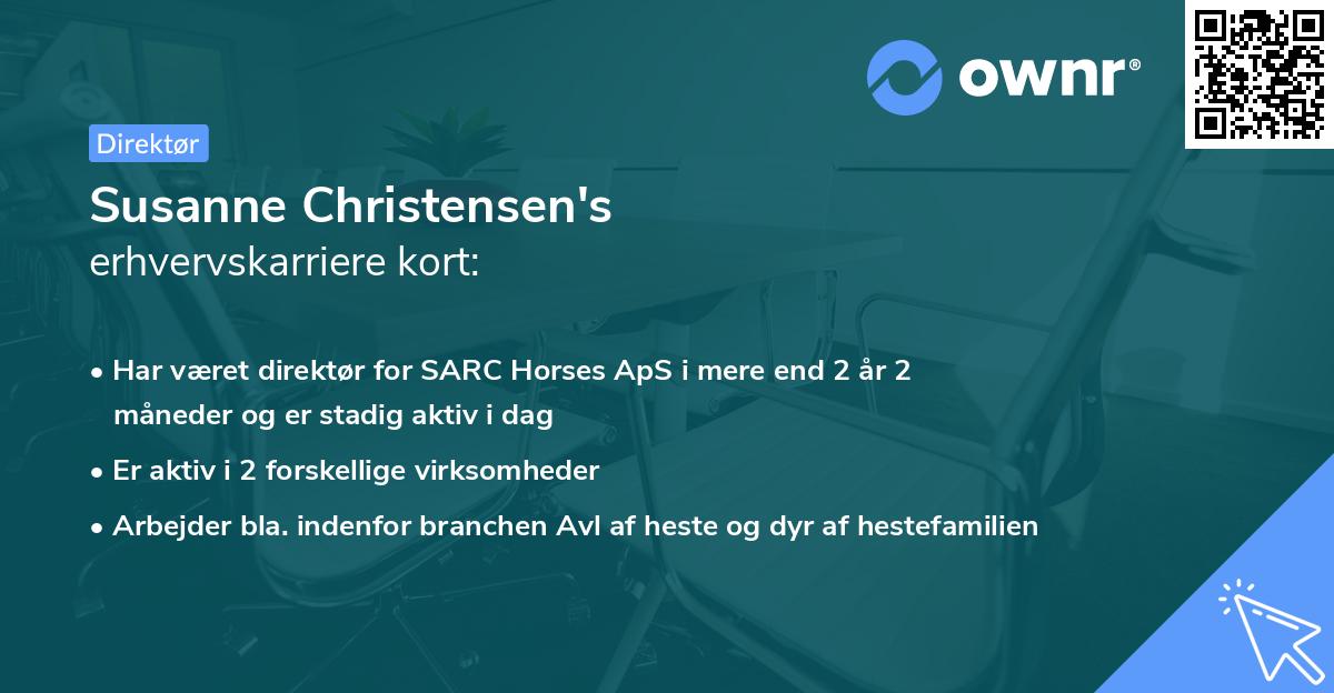 Susanne Christensen's erhvervskarriere kort