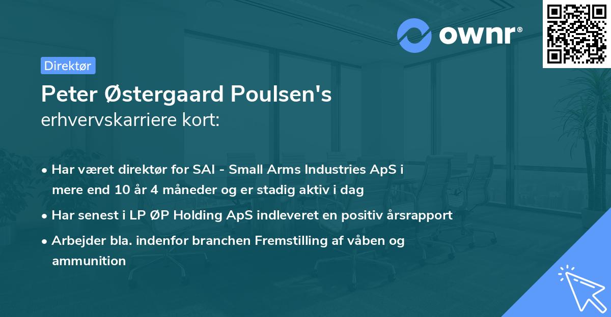 Peter Østergaard Poulsen's erhvervskarriere kort