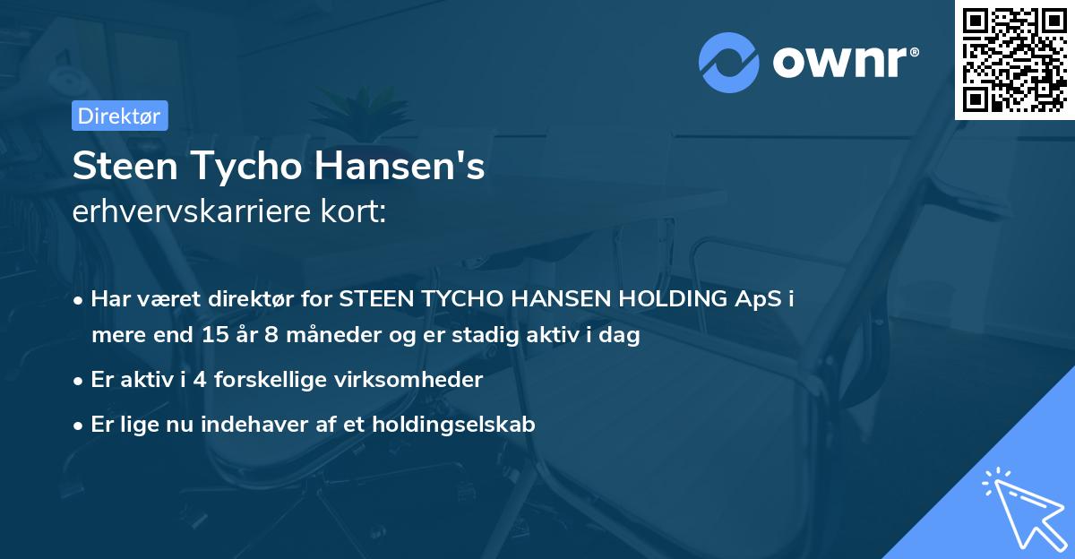 Steen Tycho Hansen's erhvervskarriere kort