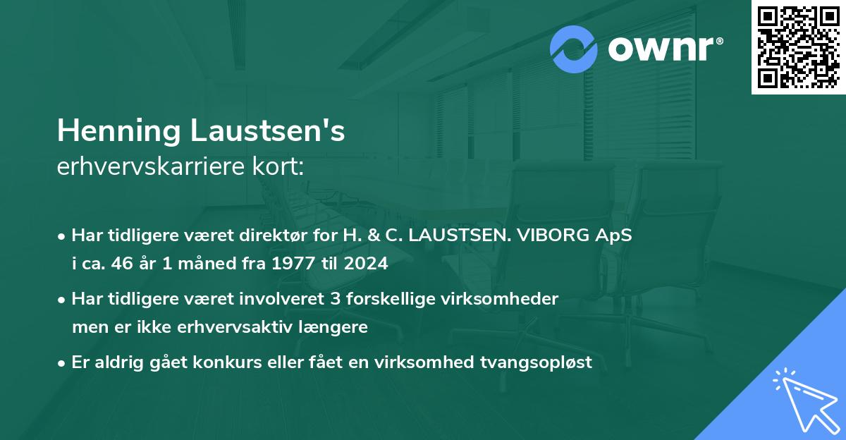 Henning Laustsen's erhvervskarriere kort