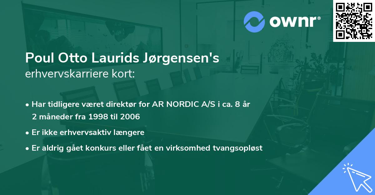 Poul Otto Laurids Jørgensen's erhvervskarriere kort