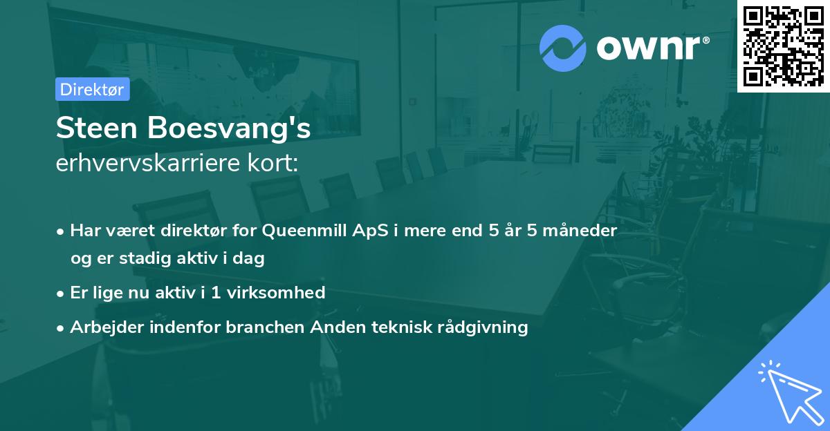 Steen Boesvang's erhvervskarriere kort