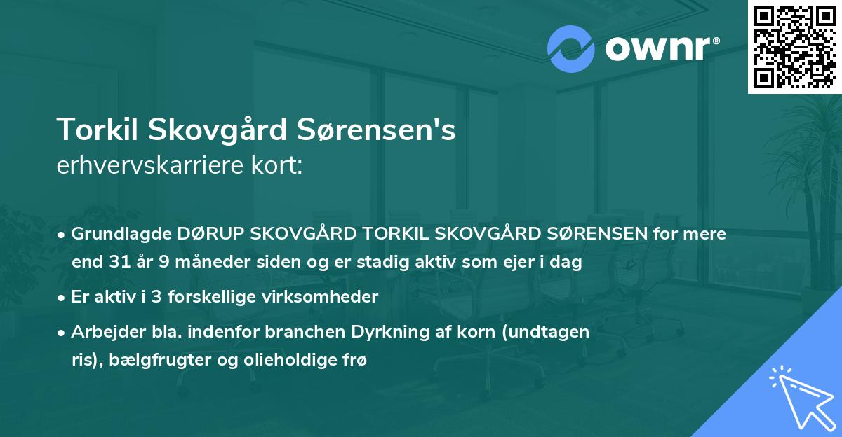 Torkil Skovgård Sørensen's erhvervskarriere kort