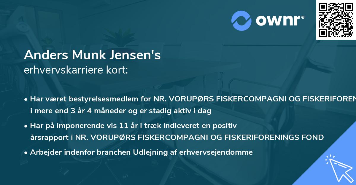 Anders Munk Jensen's erhvervskarriere kort