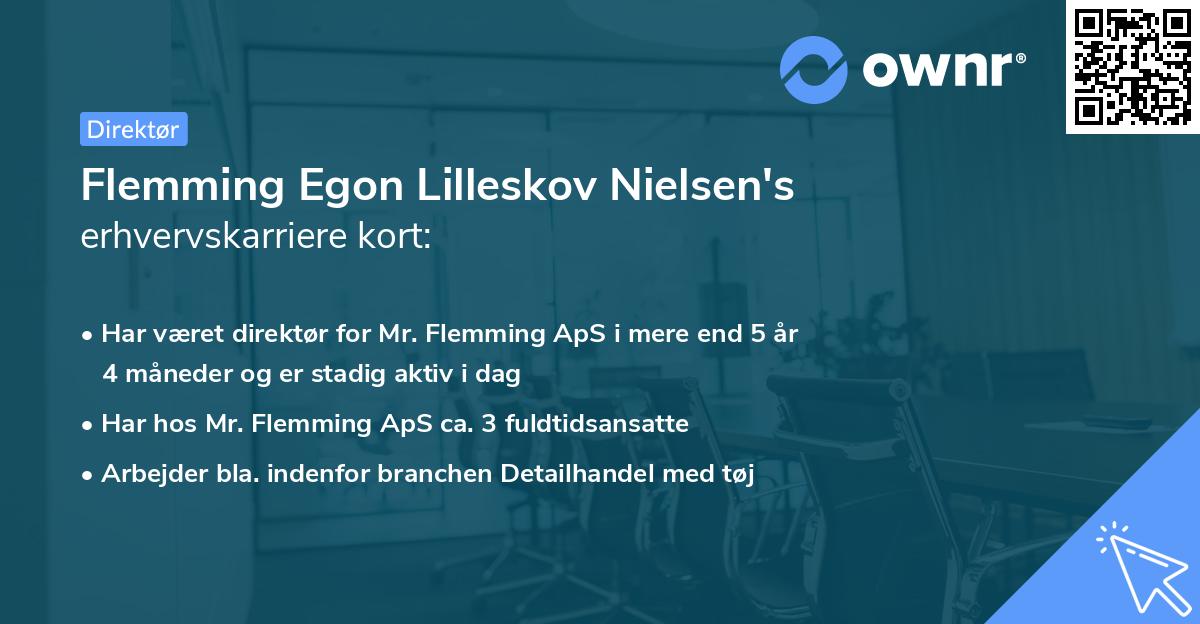 Flemming Egon Lilleskov Nielsen's erhvervskarriere kort