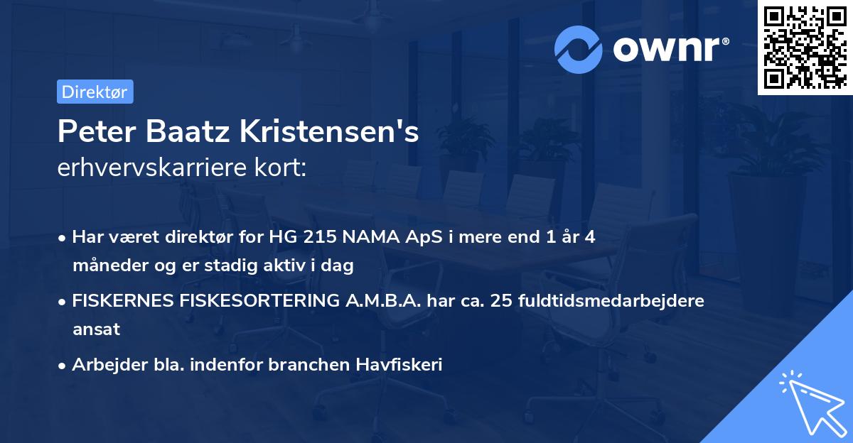 Peter Baatz Kristensen's erhvervskarriere kort