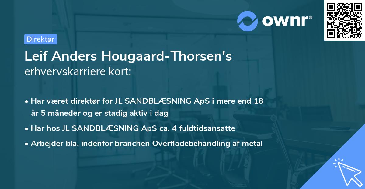 Leif Anders Hougaard-Thorsen's erhvervskarriere kort