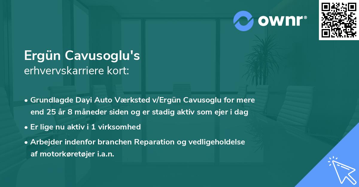 Ergün Cavusoglu's erhvervskarriere kort