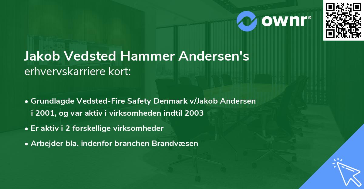 Jakob Vedsted Hammer Andersen's erhvervskarriere kort