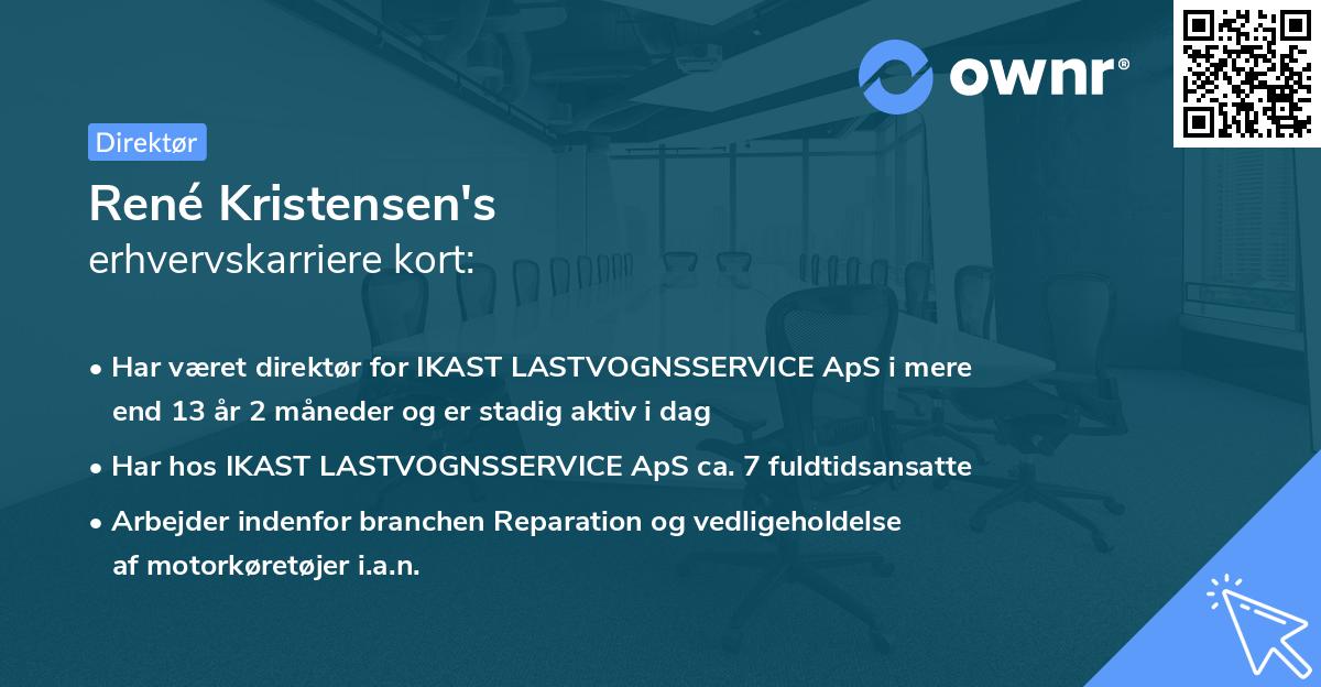 René Kristensen's erhvervskarriere kort