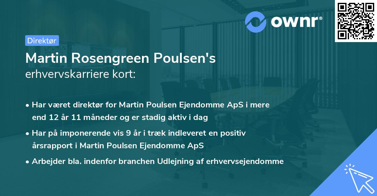 Martin Rosengreen Poulsen's erhvervskarriere kort