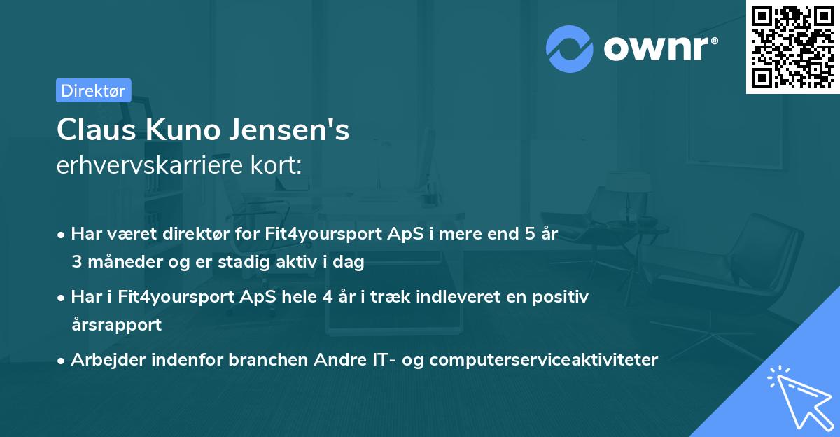 Claus Kuno Jensen's erhvervskarriere kort