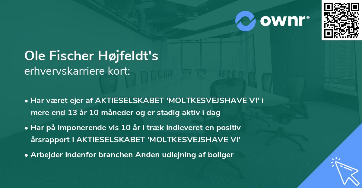 Ole Fischer Højfeldt's erhvervskarriere kort