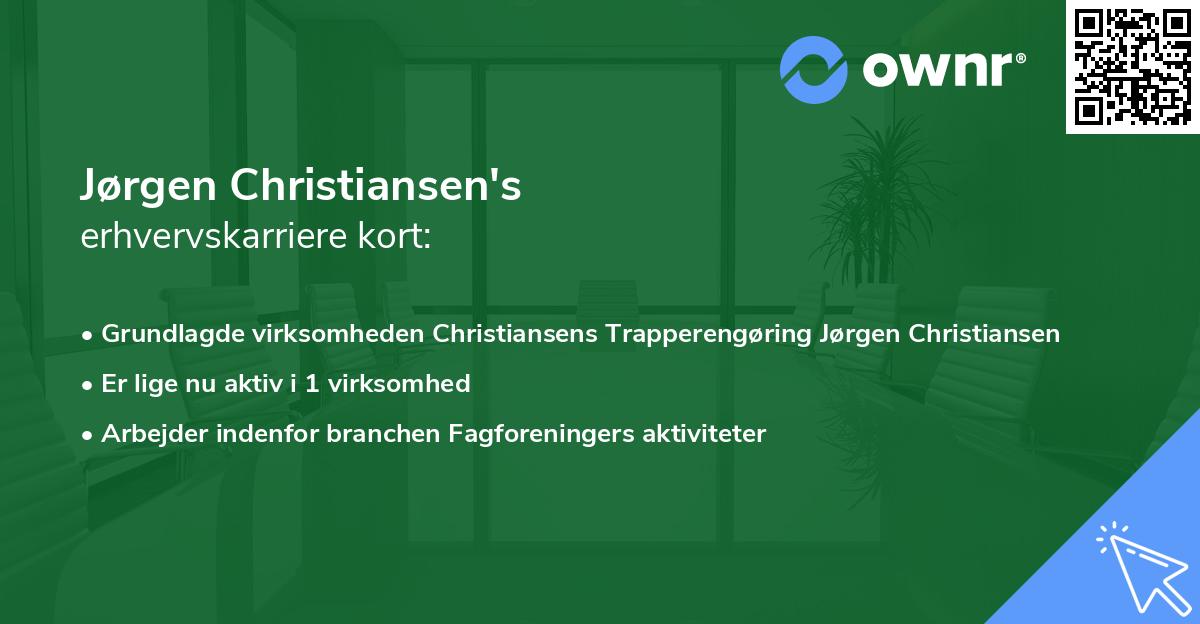 Jørgen Christiansen's erhvervskarriere kort