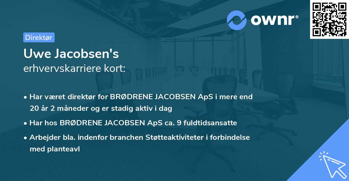 Uwe Jacobsen's erhvervskarriere kort