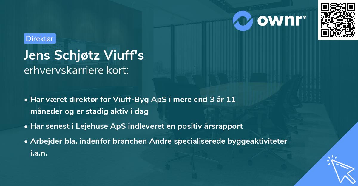 Jens Schjøtz Viuff's erhvervskarriere kort
