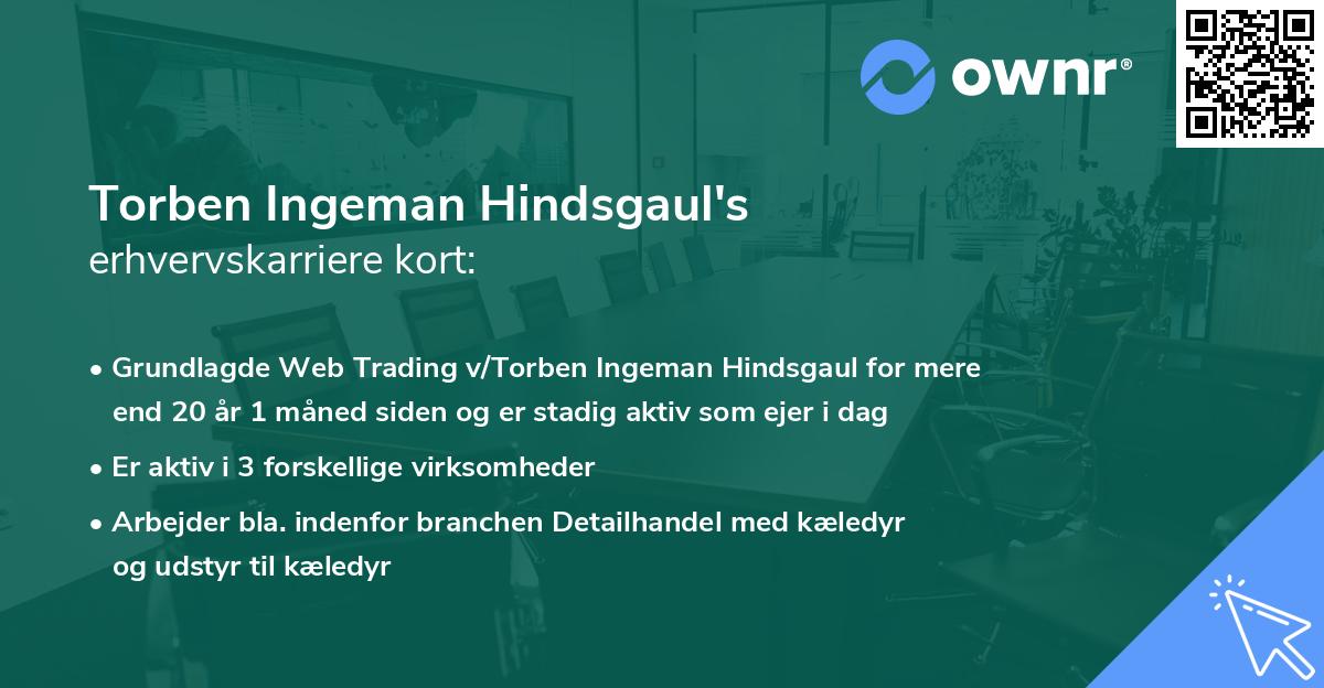 Torben Ingeman Hindsgaul's erhvervskarriere kort