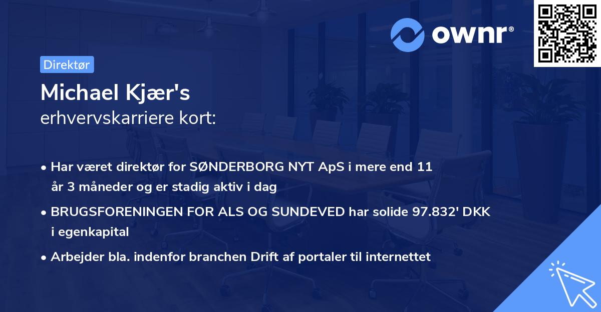Michael Kjær's erhvervskarriere kort