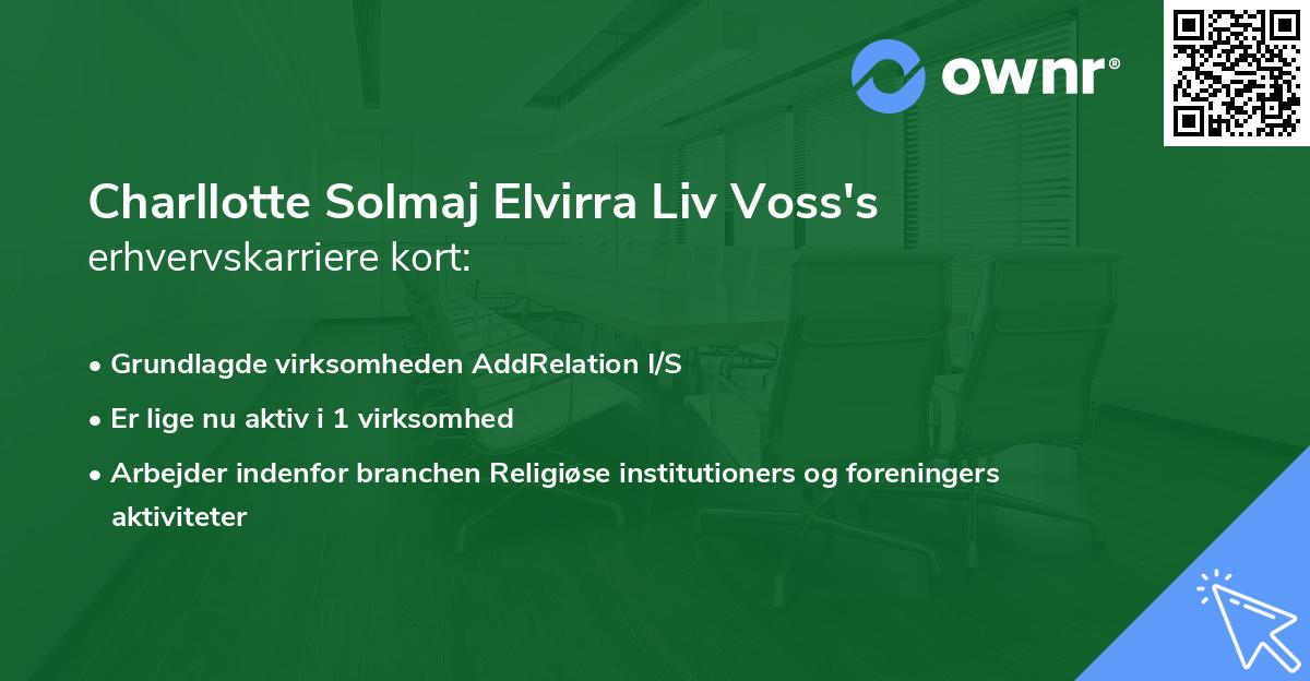 Charllotte Solmaj Elvirra Liv Voss's erhvervskarriere kort