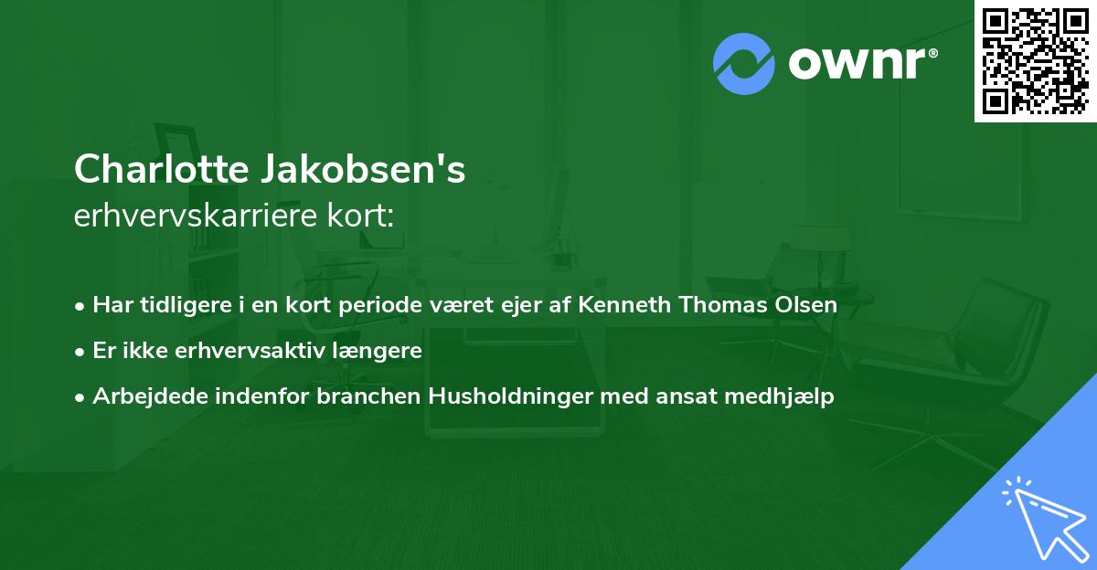 Charlotte Jakobsen's erhvervskarriere kort