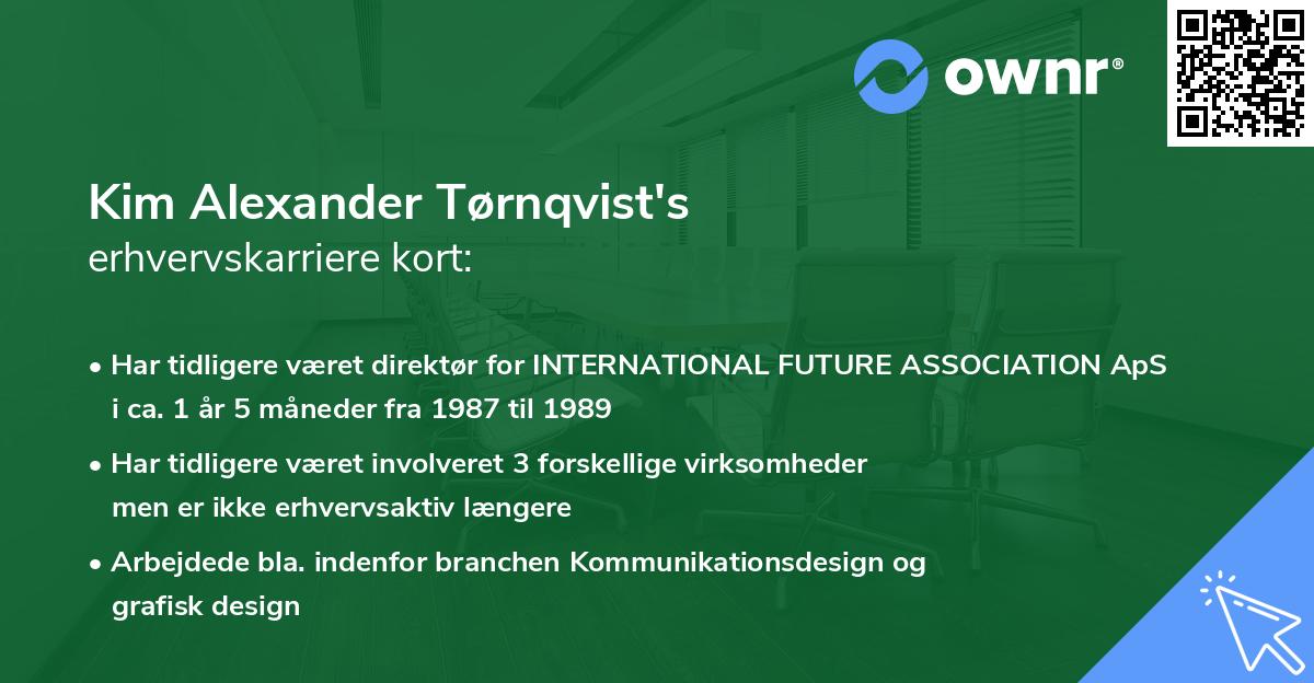 Kim Alexander Tørnqvist's erhvervskarriere kort