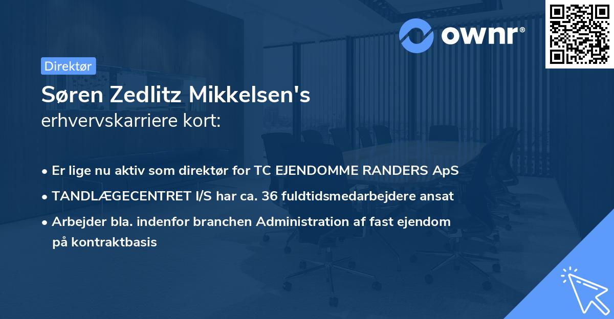 Søren Zedlitz Mikkelsen's erhvervskarriere kort