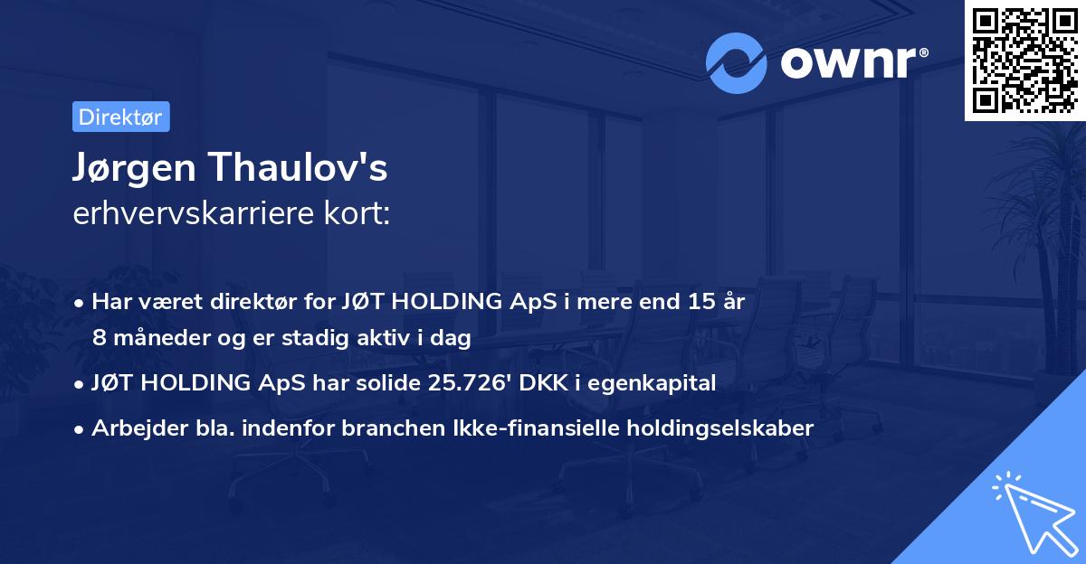 Jørgen Thaulov's erhvervskarriere kort