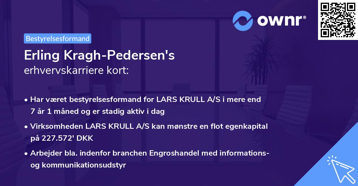 Erling Kragh-Pedersen's erhvervskarriere kort