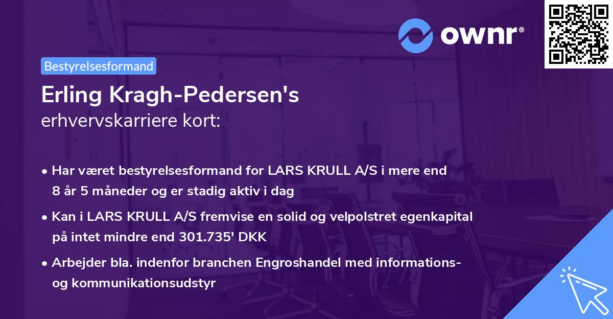 Erling Kragh-Pedersen's erhvervskarriere kort