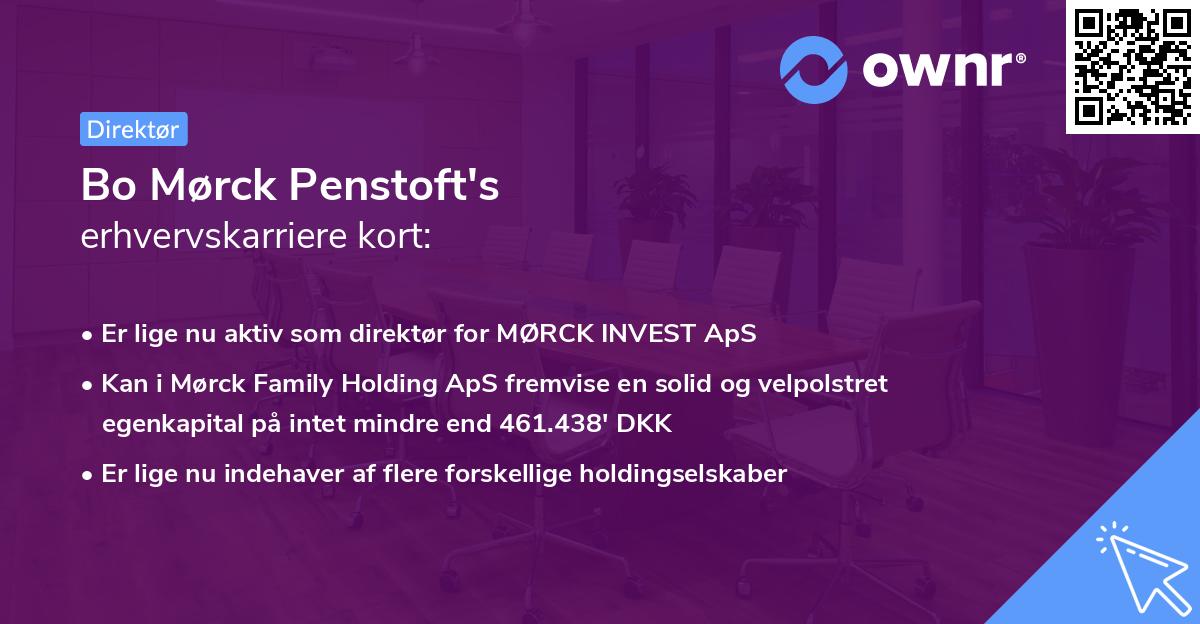 Bo Mørck Penstoft's erhvervskarriere kort